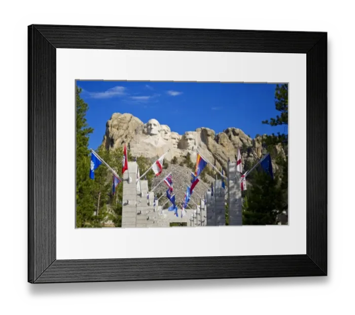 Framed Print : USA, South Dakota. Overview of Mount Rushmore National Memorial in daytime framed Framed Print : USA, South Dakota. Overview of Mount Rushmore National Memorial in daytime framed