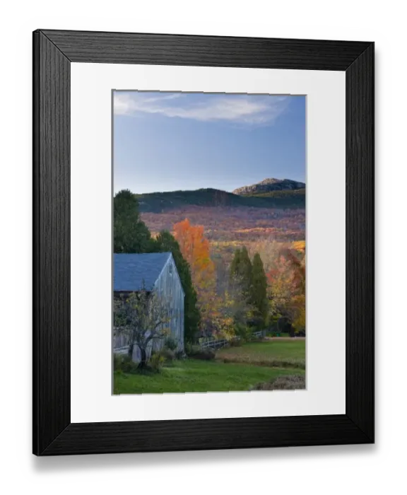 Framed Print : Mount Monadnock in fall as seen from a farm in Jaffrey, New Hampshire