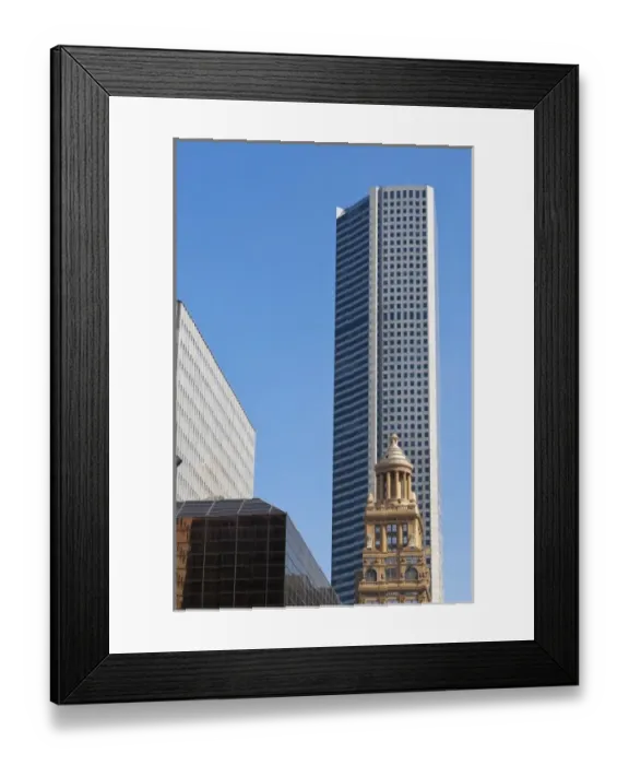 Framed Print : Texas, Houston. Downtown skyline Framed Print : Texas, Houston. Downtown skyline