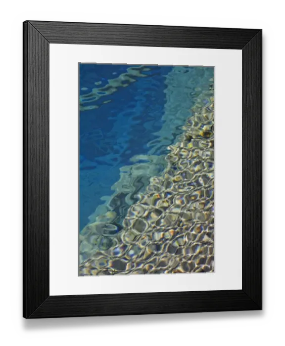Framed Print : USA, Oregon, Little Crater Lake. Reflection patterns on clear lake water