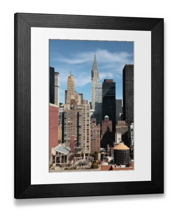 Framed Print : USA, New York, New York City, The cityscape of Manhattan with Chrysler Building in Framed Print : USA, New York, New York City, The cityscape of Manhattan with Chrysler Building in