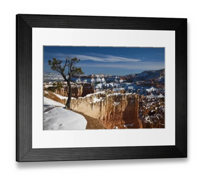 Framed Print : USA, Utah, Bryce Canyon National Park. Bryce Amphitheater between Sunrise and Sunset Points, winter Framed Print : USA, Utah, Bryce Canyon National Park. Bryce Amphitheater between Sunrise and Sunset Points, winter