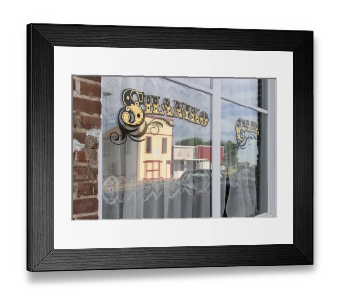 Framed Print : USA, Oregon, Shaniko. Shaniko Cafe in ghost town