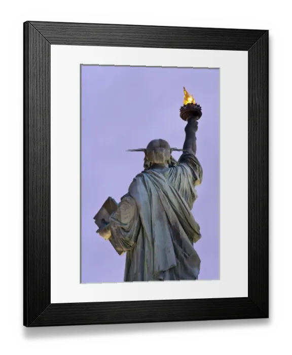 Framed Print : The Statue of Liberty at dusk - Statue of Liberty National Monument, New York