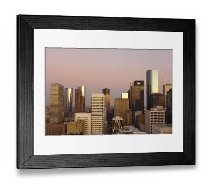 Framed Print : Texas, Houston. Downtown skyline Framed Print : Texas, Houston. Downtown skyline