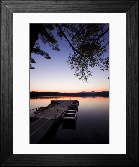Framed Print : The boat dock after sunset at White Lake State Park in Tamworth, New Hampshire Framed Print : The boat dock after sunset at White Lake State Park in Tamworth, New Hampshire