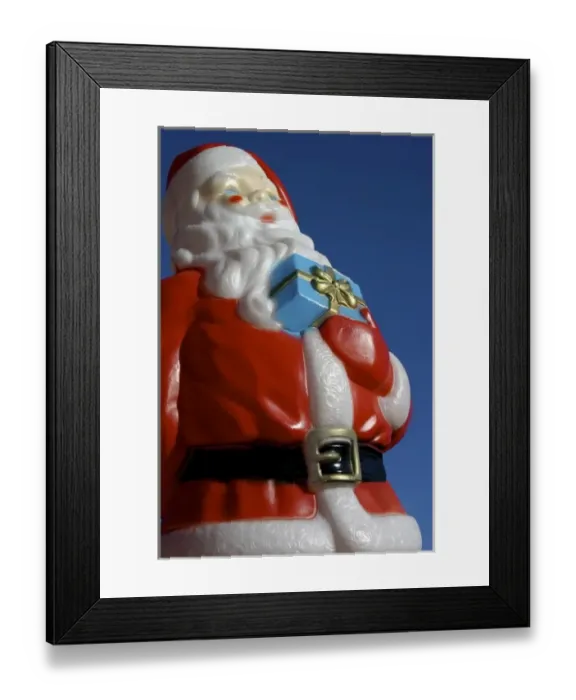 Framed Print : Santa Fe, New Mexico, USA. Vintage Santa statue Framed Print : Santa Fe, New Mexico, USA. Vintage Santa statue