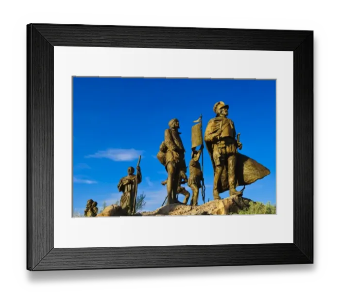Framed Print : New Mexico, Albuquerque. Sculpture Garden of the Albuquerque Museum Old Town Albuquerque