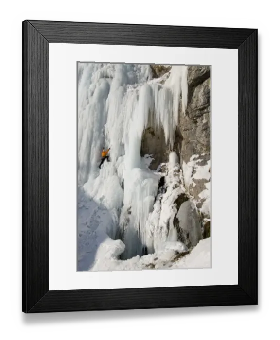 Framed Print : Ice Climbing Stewart Falls, Wasatch Mountains, UT (MR) Framed Print : Ice Climbing Stewart Falls, Wasatch Mountains, UT (MR)