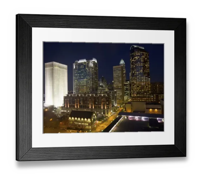 Framed Print : Skyline of Charlotte North Carolina at Dusk