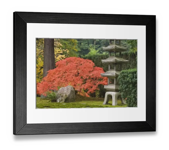Framed Print : USA, Oregon, Portland. Stone tower and Japanese maple in Portland Japanese Garden Framed Print : USA, Oregon, Portland. Stone tower and Japanese maple in Portland Japanese Garden