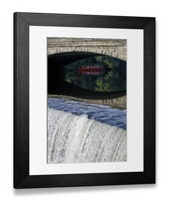 Framed Print : North America, USA, Rhode Island, Cumber. Stone bridge