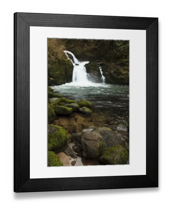 Framed Print : USA, Oregon, Siuslaw National Forest, Sweet Creek Falls