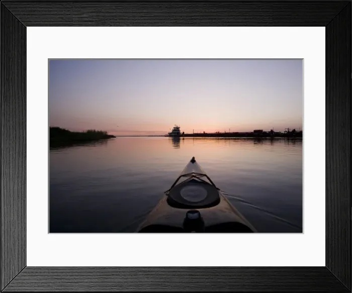 Framed Print : Kayaking along intracoastal waterway, Welder flats, Texas Framed Print : Kayaking along intracoastal waterway, Welder flats, Texas