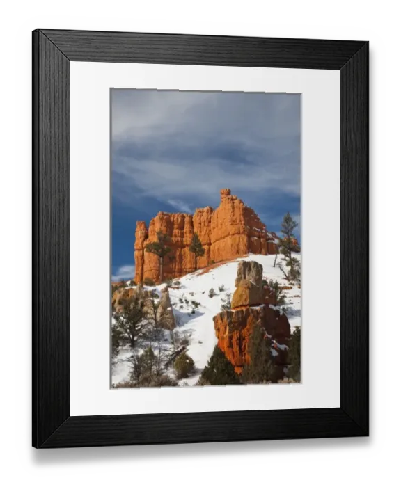 Framed Print : USA, Utah, Bryce National Park. Red Canyon, at the entrance to Bryce National Park, winter Framed Print : USA, Utah, Bryce National Park. Red Canyon, at the entrance to Bryce National Park, winter