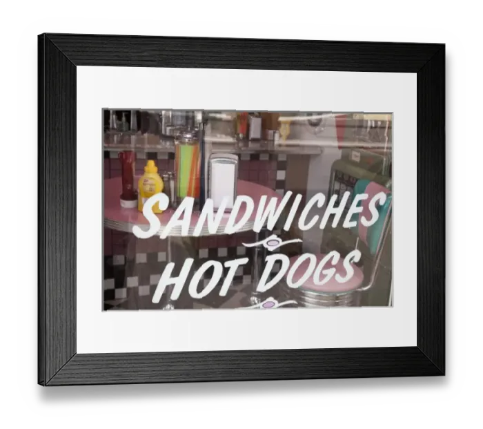 Framed Print : USA, Washington, Port Townsend. View through window of vintage cafe Framed Print : USA, Washington, Port Townsend. View through window of vintage cafe
