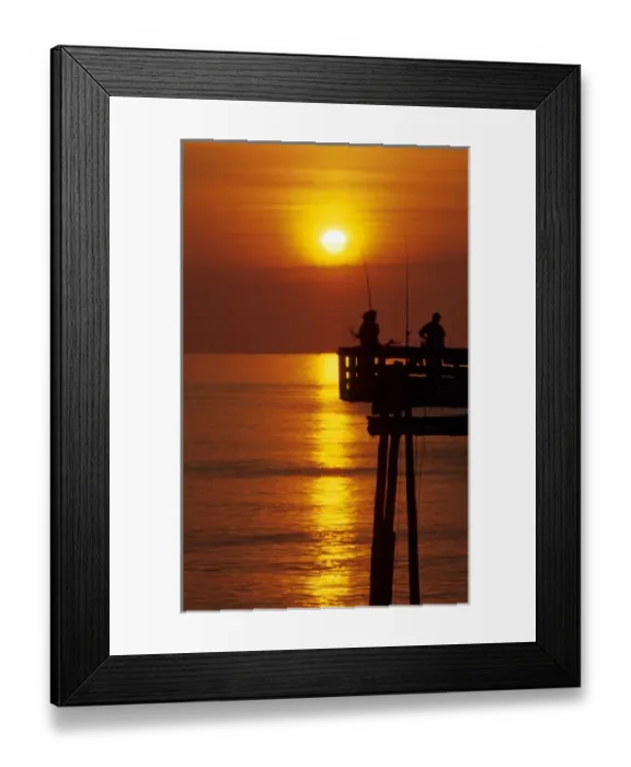 Framed Print : Fishermen on Nags Head pier Outer Banks, North Carolina, USA Framed Print : Fishermen on Nags Head pier Outer Banks, North Carolina, USA
