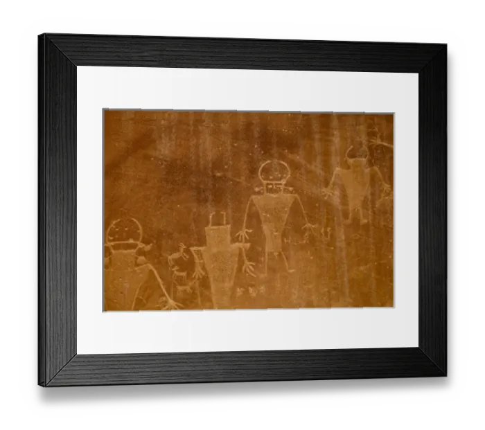 Framed Print : Ancient petroglyphs from the Fremont people on canyon wall at Capitol Reef National Framed Print : Ancient petroglyphs from the Fremont people on canyon wall at Capitol Reef National