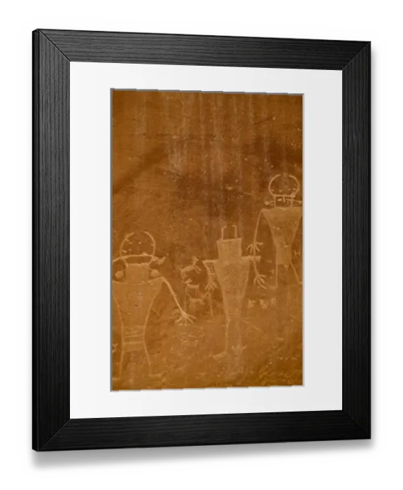 Framed Print : Ancient petroglyphs from the Fremont people on canyon wall at Capitol Reef National Framed Print : Ancient petroglyphs from the Fremont people on canyon wall at Capitol Reef National