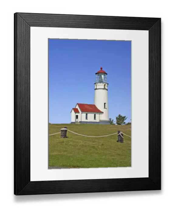 Framed Print : Lighthouse in Cape Blanco State Park near Port Orford Oregon