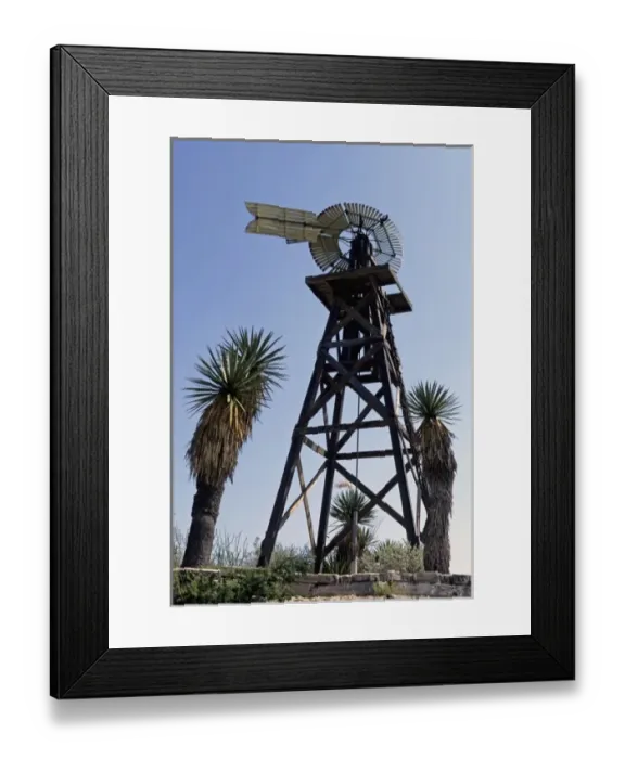 Framed Print : U. S. A. Texas, Big Bend. Windmill and Yucca cactus in the Big Bend area of Texas Framed Print : U. S. A. Texas, Big Bend. Windmill and Yucca cactus in the Big Bend area of Texas