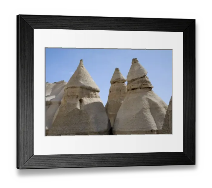 Framed Print : NM, New Mexico, Kasha-Katuwe Tent Rocks National Monument, cone shaped tent rock formations