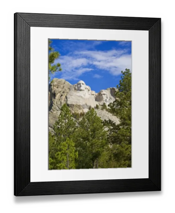 Framed Print : USA, South Dakota. Overview of Mount Rushmore National Memorial in daytimeFred J