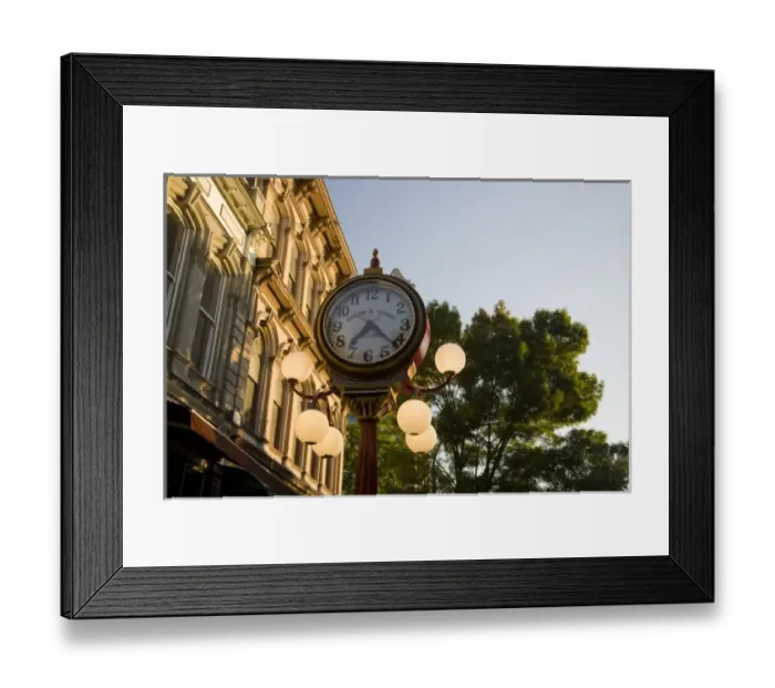 Framed Print : USA, WA, Walla Walla. Falkenbergs clock is found in downtown Walla Walla
