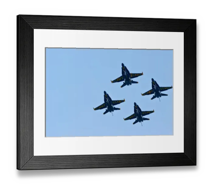 Framed Print : USA, WA, Seattle, The Blue Angels, Navy precision flying team; four F / A-18 Hornet aircraft Framed Print : USA, WA, Seattle, The Blue Angels, Navy precision flying team; four F / A-18 Hornet aircraft
