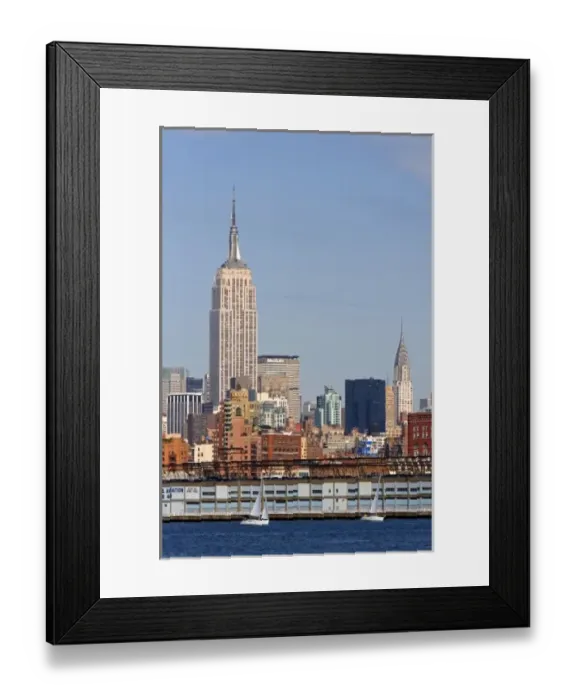 Framed Print : Empire State Building at left and Chrysler Building at right in New York City, New York, USA Framed Print : Empire State Building at left and Chrysler Building at right in New York City, New York, USA
