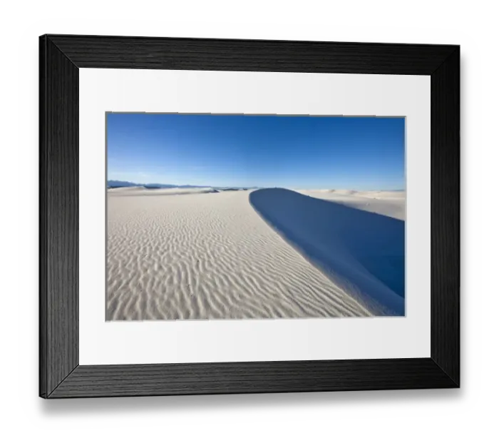 Framed Print : Sand dunes at White Sands National Monument in New Mexico