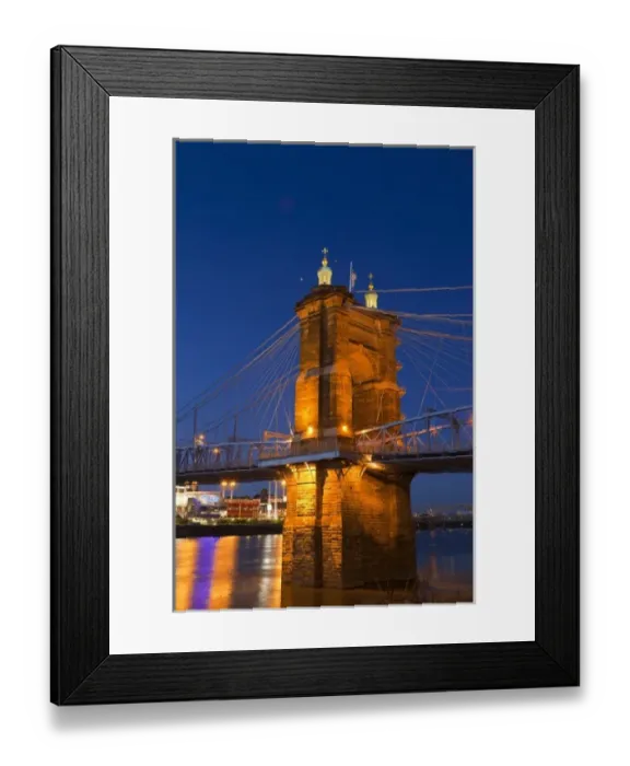 Framed Print : The skyline of Cincinnati, Ohio, USA at dusk Framed Print : The skyline of Cincinnati, Ohio, USA at dusk