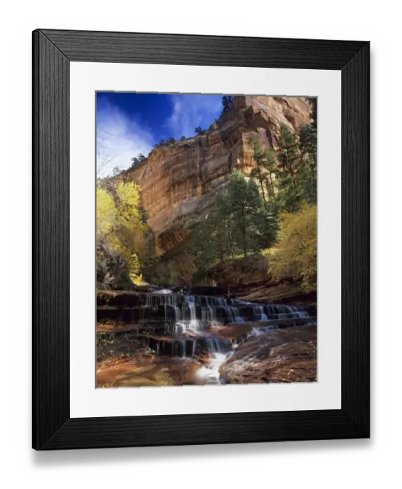 Framed Print : Left Fork of North Creek. Zion National Park, Utah. trail leading to Subway, medium Framed Print : Left Fork of North Creek. Zion National Park, Utah. trail leading to Subway, medium