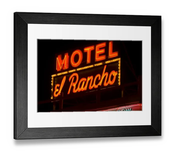 Framed Print : USA, NM, Gallup. Famous neon signs of Route 66 Framed Print : USA, NM, Gallup. Famous neon signs of Route 66