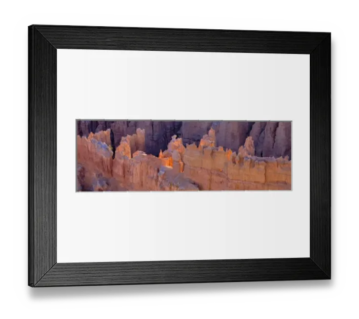 Framed Print : USA, Utah, Bryce Canyon NP. Backlit hoodoos appear to be touched by fire in Bryce Framed Print : USA, Utah, Bryce Canyon NP. Backlit hoodoos appear to be touched by fire in Bryce