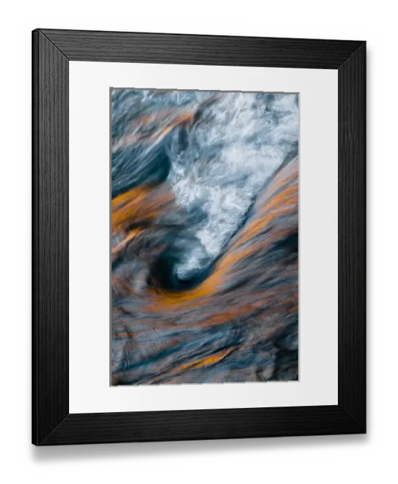 Framed Print : USA, Utah, Zion National Park. Canyon and sky reflections on Virgin River turbulence Framed Print : USA, Utah, Zion National Park. Canyon and sky reflections on Virgin River turbulence
