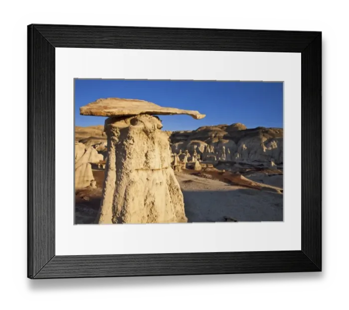 Framed Print : Badlands formations in the Bisti Wilderness in San Juan County, New Mexico, USA Framed Print : Badlands formations in the Bisti Wilderness in San Juan County, New Mexico, USA