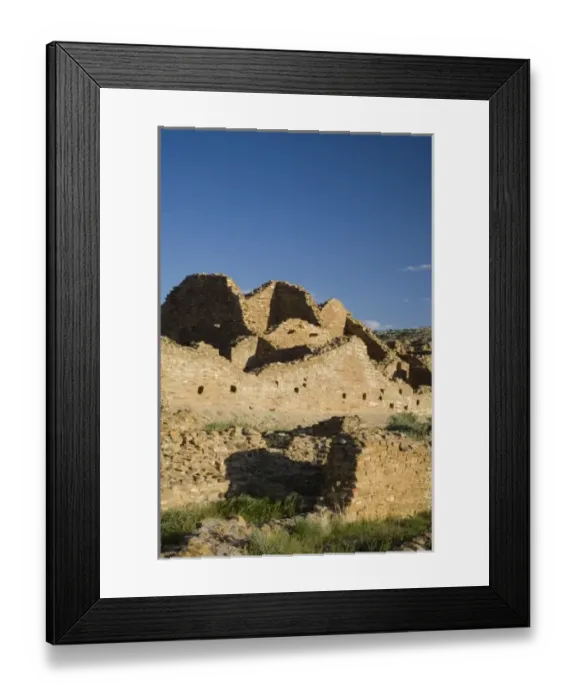Framed Print : NM, New Mexico, Chaco Culture National Historic Park, Chaco Canyon, home of Ancestral