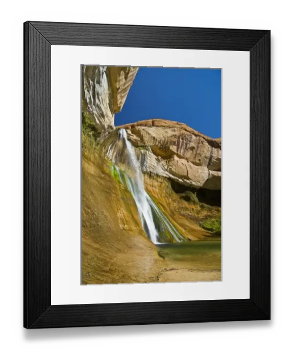 Framed Print : USA, Utah, Grand Staircase-Escalante National Monument. Lower Calf Creek Falls in Framed Print : USA, Utah, Grand Staircase-Escalante National Monument. Lower Calf Creek Falls in