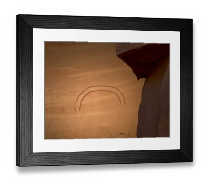 Framed Print : Rock painting along Colorado River, Canyonlands, Utah