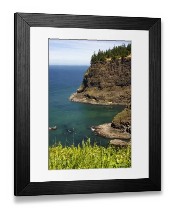 Framed Print : A view of cliffs at Cape Meares on the Oregon Coast Framed Print : A view of cliffs at Cape Meares on the Oregon Coast