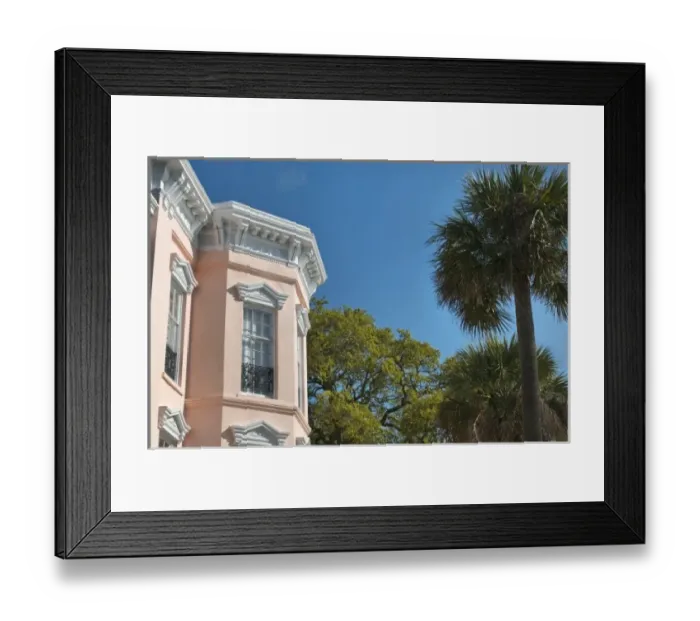 Framed Print : Charleston, South Carolina, USA. The historic pink house in downtown Charleston Framed Print : Charleston, South Carolina, USA. The historic pink house in downtown Charleston