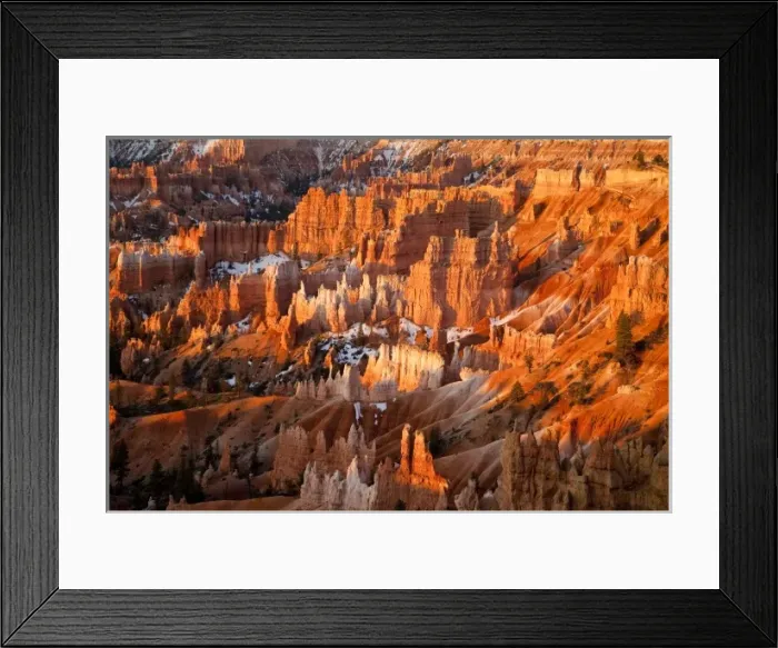Framed Print : Hoodoos at Sunrise Point in Bryce Canyon National Park in Utah