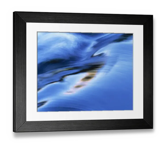 Framed Print : USA, Oregon, Deschutes River. An eddy in the Deschutes River catches some autumn