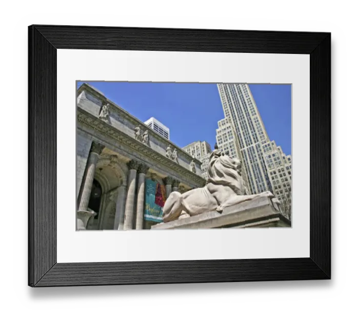 Framed Print : New York Public Library Fifth Avenue New York City Framed Print : New York Public Library Fifth Avenue New York City