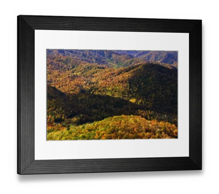 Framed Print : Autumn view of Southern Appalachian Mountains from Blue Ridge Parkway, near Grandfather Mountain Framed Print : Autumn view of Southern Appalachian Mountains from Blue Ridge Parkway, near Grandfather Mountain