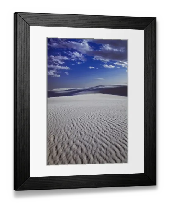 Framed Print : Rippled dunes in evening light, White Sands National Monument, Alamogordo, New Mexico Framed Print : Rippled dunes in evening light, White Sands National Monument, Alamogordo, New Mexico