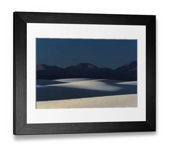 Framed Print : Late afternoon light on sand dunes, White Sands National Monument, New Mexico Framed Print : Late afternoon light on sand dunes, White Sands National Monument, New Mexico