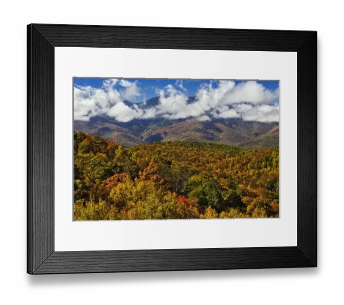Framed Print : Autumn view of Southern Appalachian Mountains from Blue Ridge Parkway, near Grandfather Mountain Framed Print : Autumn view of Southern Appalachian Mountains from Blue Ridge Parkway, near Grandfather Mountain