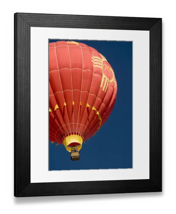 Framed Print : USA, NM, Albuquerque. Renowned hot air ballooning locale. This one commemorates